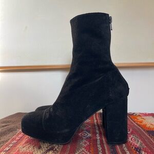 Free People Black Heeled Boots
